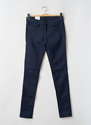 Pantalon slim țesătură poplin mărime reglabilă albastru PEPE JEANS fată