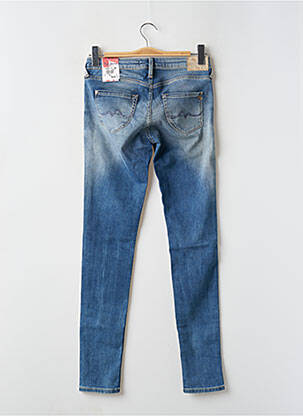 Blugi skinny efect uzat decolorat mărime reglabilă albastru PEPE JEANS băiat