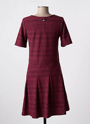 Rochie midi mâneci scurte mâneci scurte roșu LE TEMPS DES CERISES fată