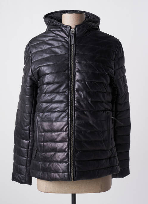 Geacă matlasată buzunare cu glugă negru LADC femme