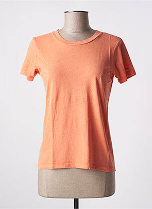 Tricou elasticitate mâneci scurte portocalie AMERICAN VINTAGE femeie