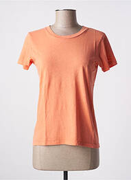 Tricou elasticitate mâneci scurte portocaliu AMERICAN VINTAGE femeie
