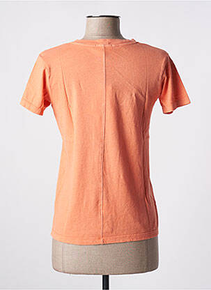 Tricou elasticitate mâneci scurte portocalie AMERICAN VINTAGE femeie