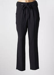 Pantalon drept țesătură crep talie înaltă negru SCHOOL RAG femeie