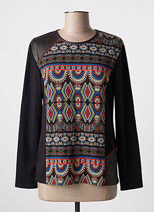 Tricou mâneci lungi mâneci lungi negru GEVANA femeie