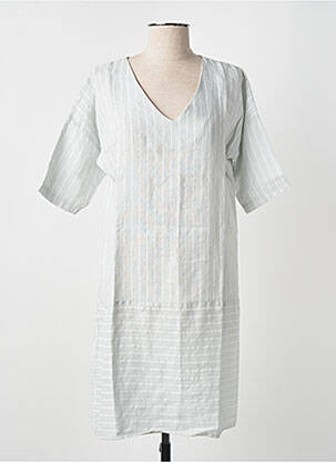 Rochie scurtă mâneci scurte mâneci scurte gri BLANC BOHEME femeie
