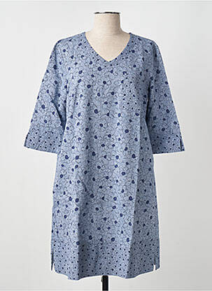 Rochie midi albastru BLANC BOHEME femeie