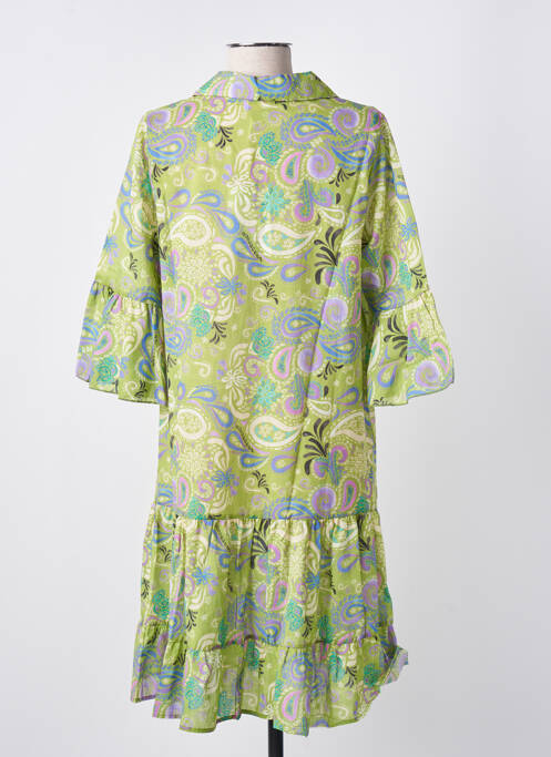 Rochie midi verde BLANC BOHEME femeie