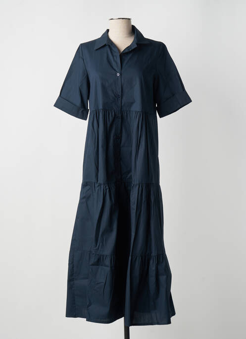 Rochie lungă albastru BLANC BOHEME femeie