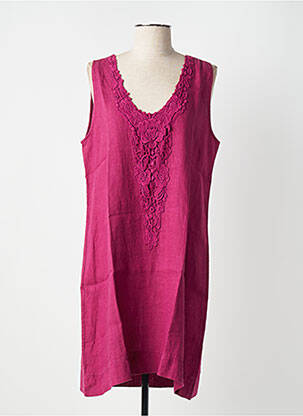 Rochie scurtă fără mâneci fără mâneci violet BLANC BOHEME femeie