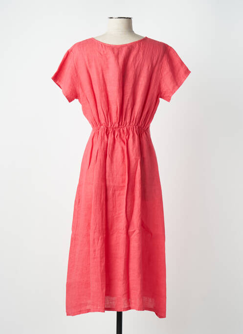 Rochie midi roz BLANC BOHEME femeie