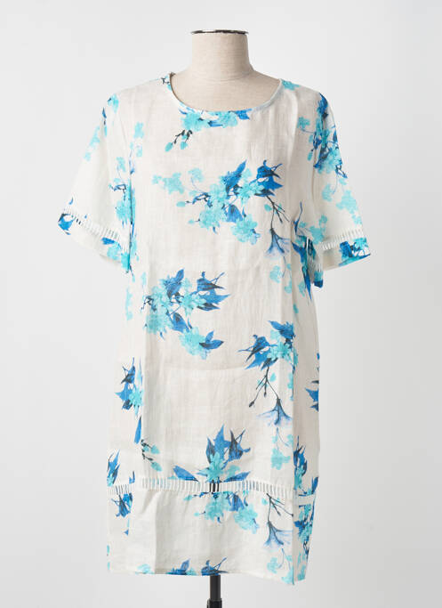 Rochie midi albastru BLANC BOHEME femeie