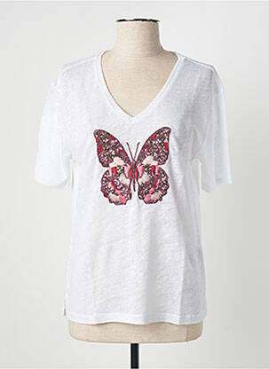 Pulover alb BLANC BOHEME femeie