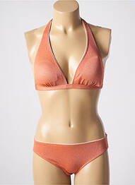 Costum de baie din două piese elasticitate top triunghiuri portocaliu COCO SAINT TROPEZ femme