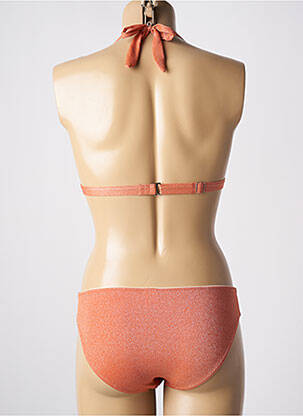 Costum de baie din două piese elasticitate top triunghiuri portocalie COCO SAINT TROPEZ femeie