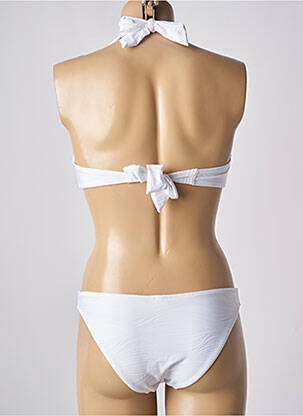 Costum de baie din două piese elasticitate top triunghiuri alb ADMAS femeie