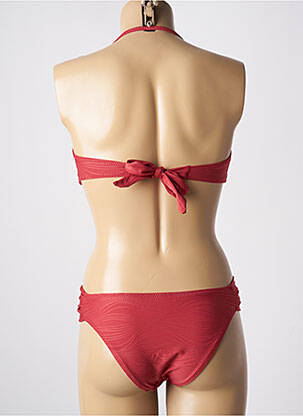 Costum de baie din două piese elasticitate top sutien modelat roșu ADMAS femeie