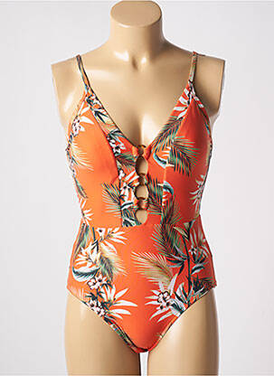 Costum de baie dintr-o singură piesă elasticitate top triunghiuri portocalie SEAFOLLY femeie
