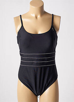 Costum de baie dintr-o singură piesă elasticitate sutien cupe întregi cu decolteu înalt negru MISS CARAÏBES femeie