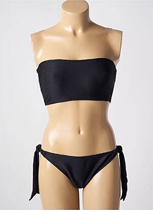 Costum de baie din două piese elasticitate top bentiță negru LAGON BLEU femeie