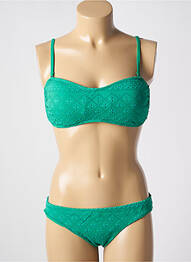 Costum de baie din două piese elasticitate top bentiță verde DAG ADOM femme