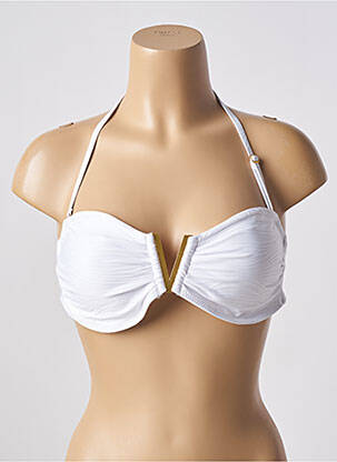 Sutien de costum de baie elasticitate top sutien modelat alb ADMAS femeie