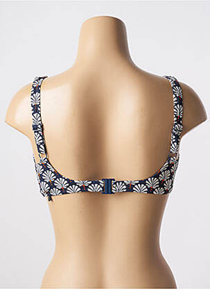 Sutien de costum de baie elasticitate sutien balconet cu decolteu înalt albastru TESSY femeie