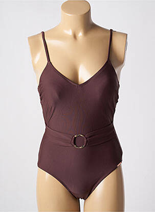 Costum de baie dintr-o singură piesă top triunghiuri top triunghiuri maro YSABEL MORA femeie