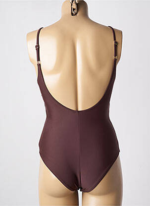Costum de baie dintr-o singură piesă top triunghiuri top triunghiuri maro YSABEL MORA femeie