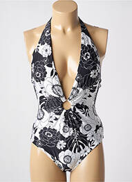 Costum de baie dintr-o singură piesă imprimeu fantezie top triunghiuri negru SEAFOLLY femme