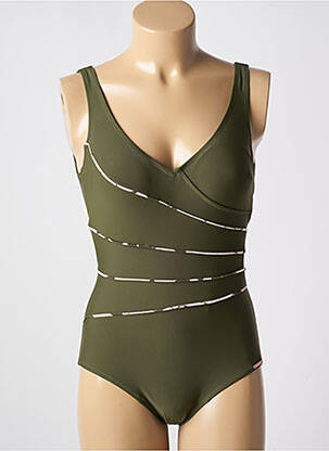 Costum de baie dintr-o singură piesă elasticitate top triunghiuri verde YSABEL MORA femeie