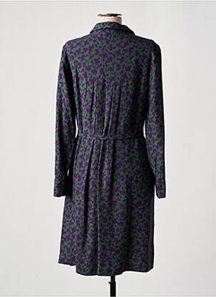 Rochie midi imprimeu fantezie mâneci lungi violet ROSSO 35 femeie