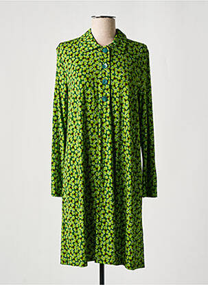 Rochie midi croială fluidă mâneci lungi verde SIYU femeie