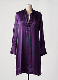 Rochie midi croială fluidă mâneci lungi violet ROSSO 35 femeie
