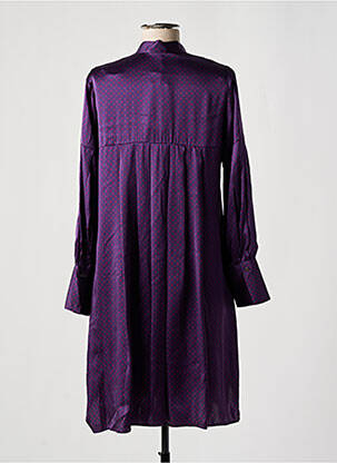 Rochie midi croială fluidă mâneci lungi violet ROSSO 35 femeie