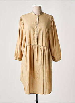 Rochie midi mâneci lungi mâneci lungi bej HARTFORD femeie