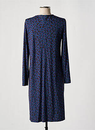 Rochie midi imprimeu fantezie mâneci lungi albastru SIYU femeie