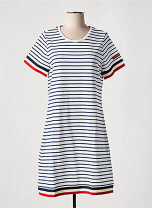 Rochie midi mâneci scurte mâneci scurte albastru LA MARINIÈRE FRANÇAISE femeie