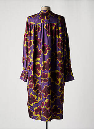 Rochie midi croială fluidă mâneci lungi violet ROSSO 35 femeie
