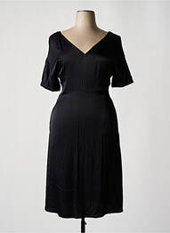 Rochie midi închidere cu fermoar la spate mâneci scurte negru EMPORIO ARMANI femeie