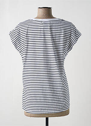 Tricou guler în v mâneci scurte alb ALLUDE femeie