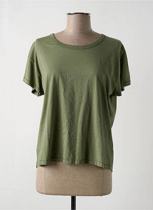 Tricou croială cambrată mâneci scurte verde ACQUAVERDE femeie