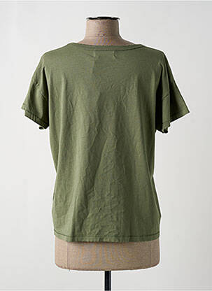Tricou croială cambrată mâneci scurte verde ACQUAVERDE femeie