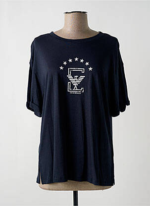Tricou imprimeu fantezie mâneci scurte albastru EMPORIO ARMANI femeie