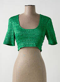Top mâneci scurte mâneci scurte verde GANNI femme