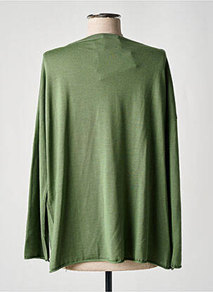 Pulover croială dreaptă mâneci lungi verde ALLUDE femeie