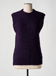 Pulover elasticitate fără mâneci violet HARTFORD femme