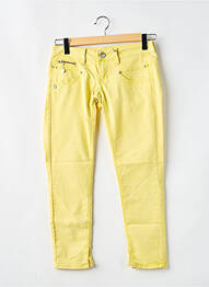 Pantalon 7/8 elasticitate talie joasă galben FREEMAN T.PORTER femeie