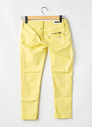 Pantalon 7/8 elasticitate talie joasă galben FREEMAN T.PORTER femeie