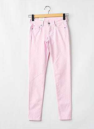 Pantalon slim țesătură poplin mărime normală roz PEPE JEANS femeie